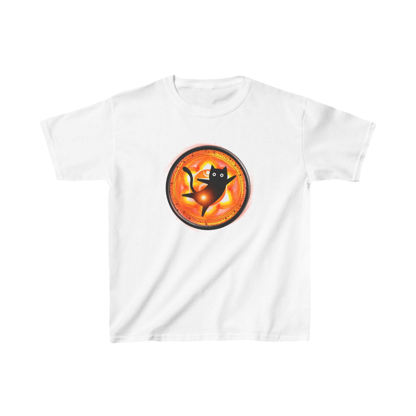 Cat Chakra Series - SACRAL CHAKRA - Kids Heavy Cotton™ Tee